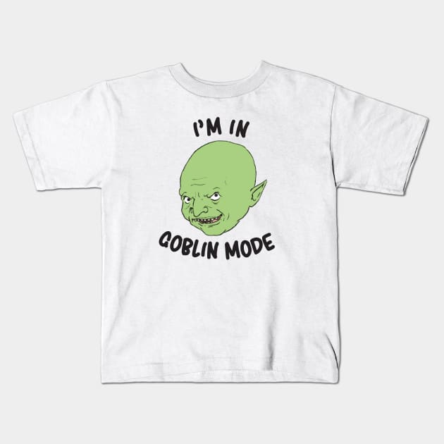 Goblin Mode Kids T-Shirt by CastleofKittens